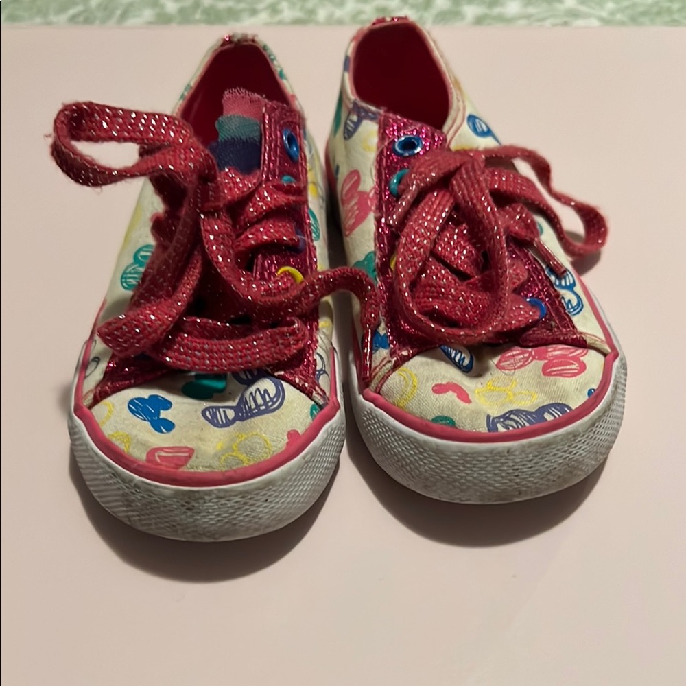 Colorful Kids Sneakers with Red Accents